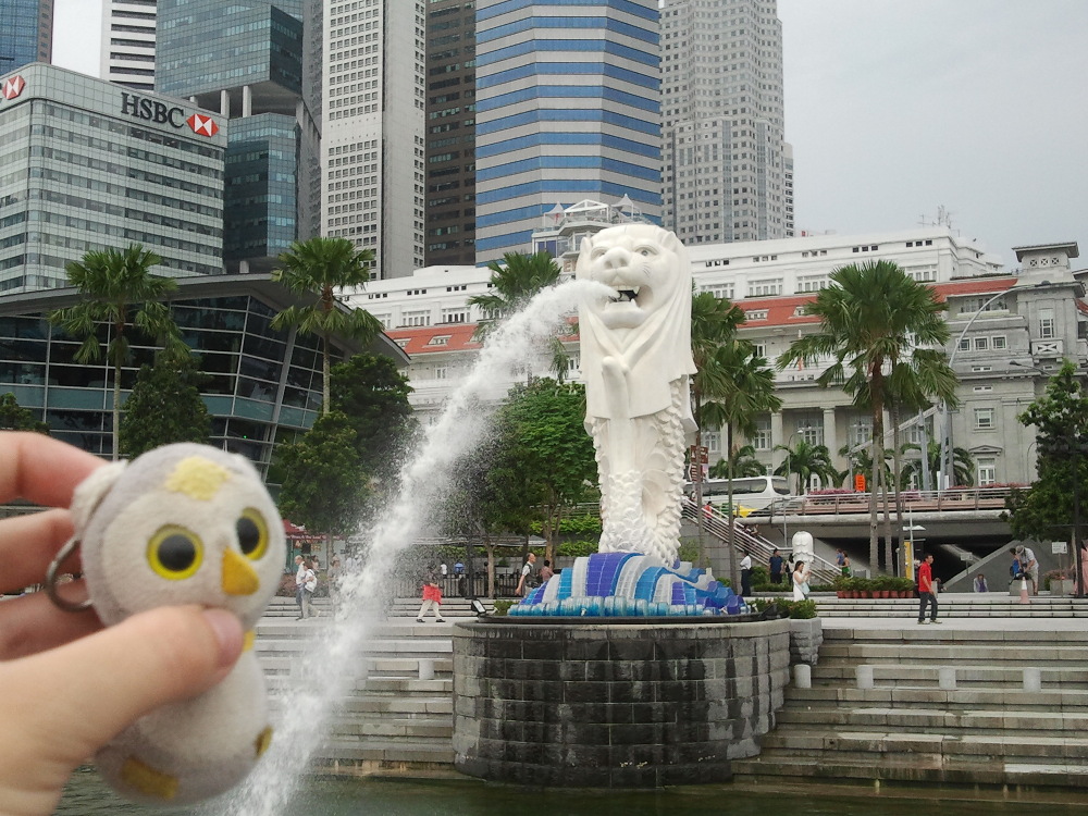 ... fast nass gespritzt (Singapur)...
